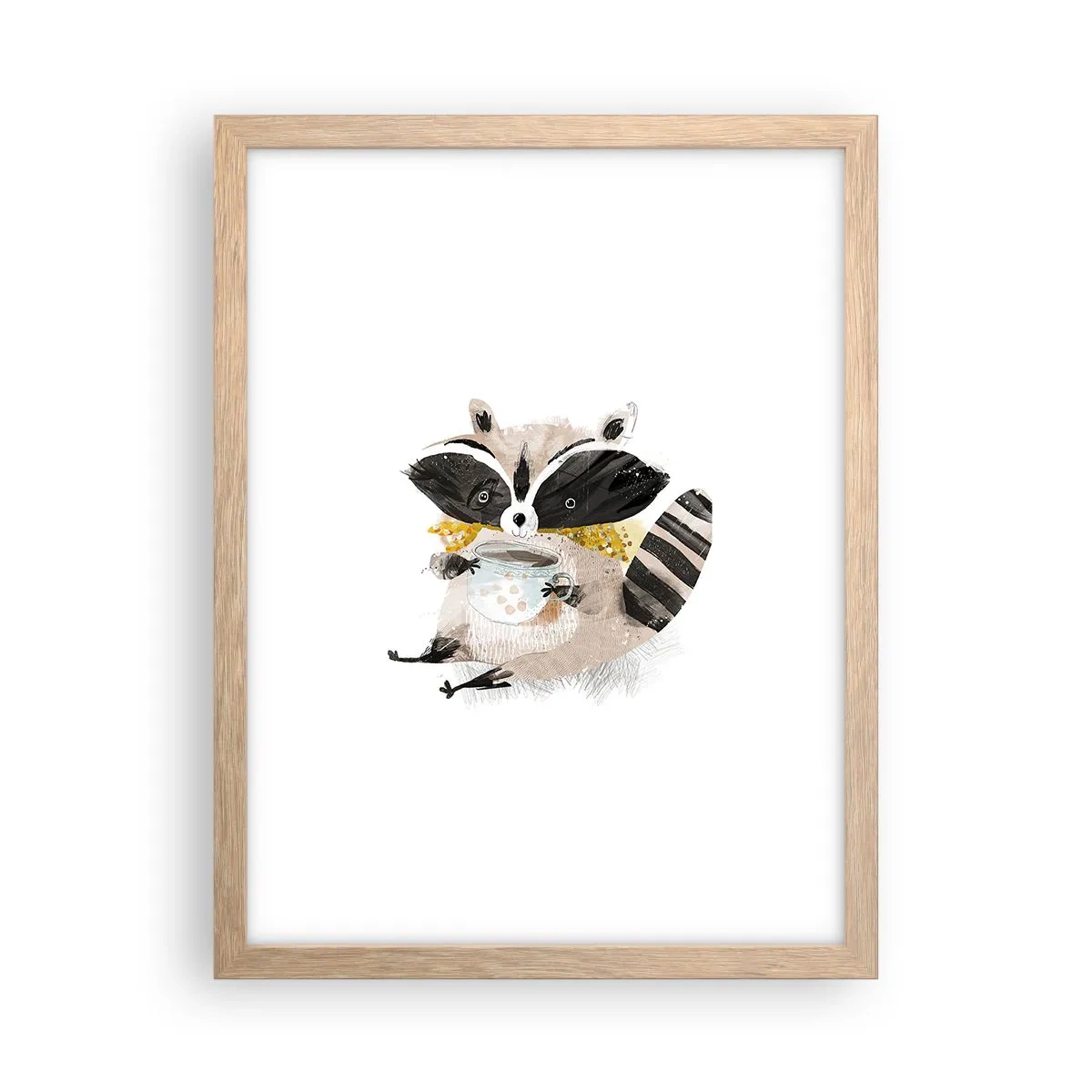 Plakát v rámu světlý dub - Můj přítel mýval - 30x40 cm