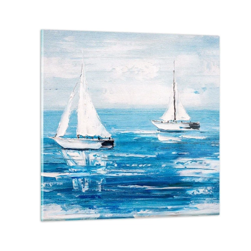 Obraz na skle - S přítelem po boku - 30x30 cm