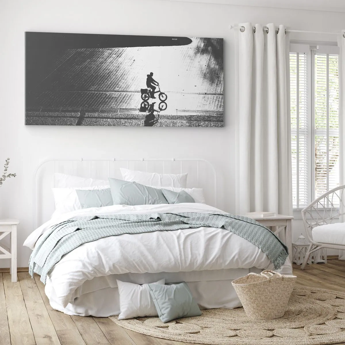 Obraz na plátně - Dopředu, přes město - 90x30 cm