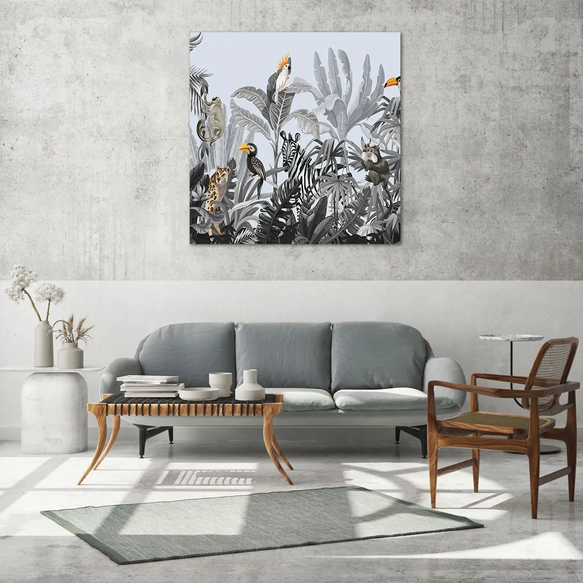 Obraz na skle - Africká pohádka - 50x50 cm