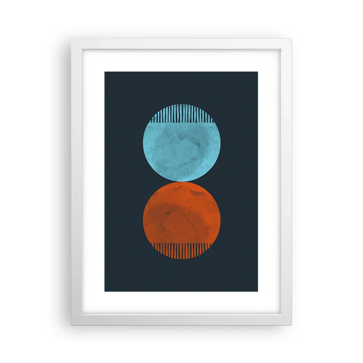 Plakát v bílém rámu - Pouze geometrie? - 30x40 cm