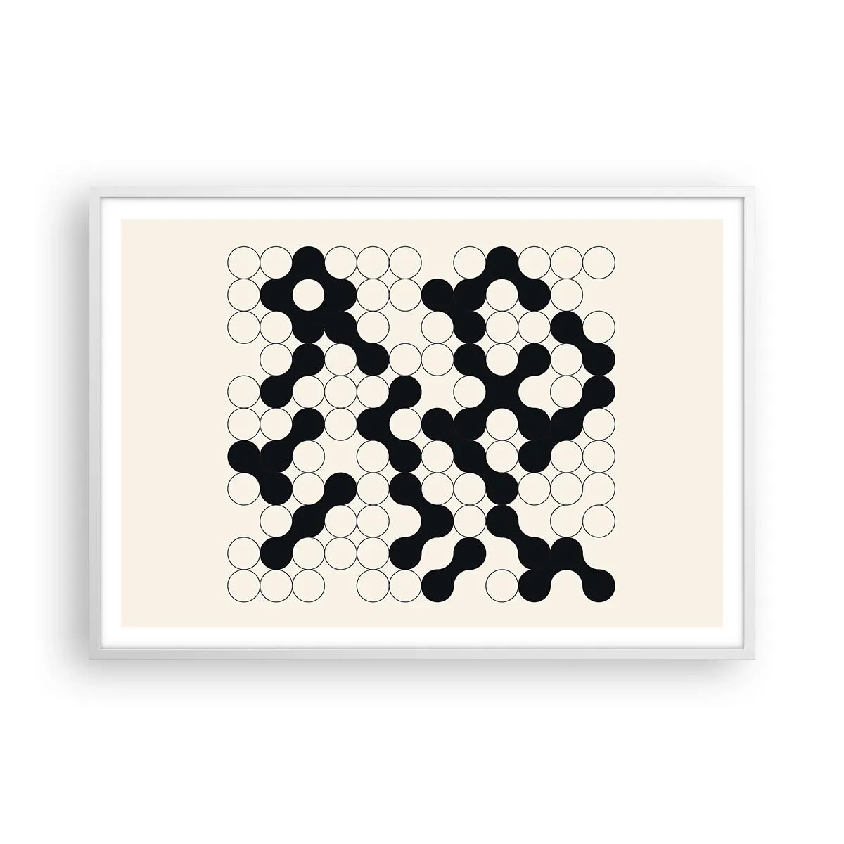 Plakát v bílém rámu - Čínská hra – variace - 100x70 cm