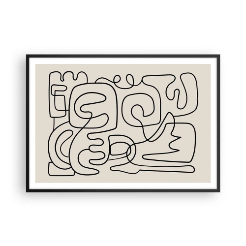 Plakát v černém rámu - Podle stopy - 100x70 cm