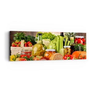 Obraz na plátně - Uzené, pečené, marinované - 90x30 cm
