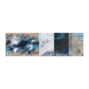 Vzor Fototapety Premium Canvas - Na modrém úkosu - Kus, Abstrakce, Barvy - 100x30 cm