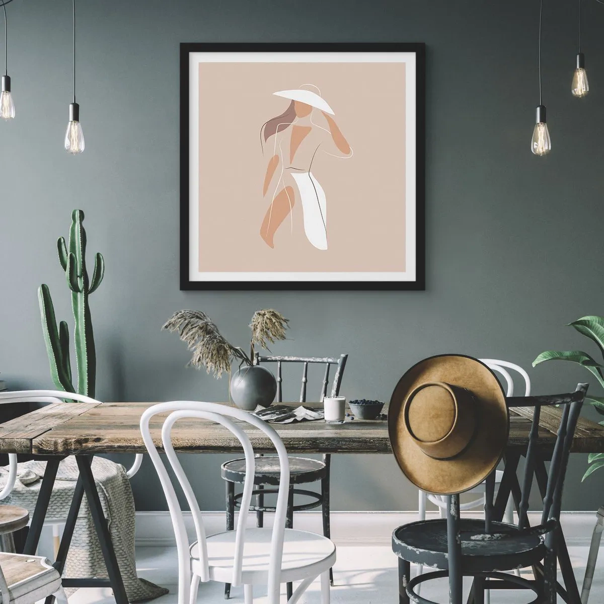 Plakát v černém rámu - Móda je zábava - 60x60 cm