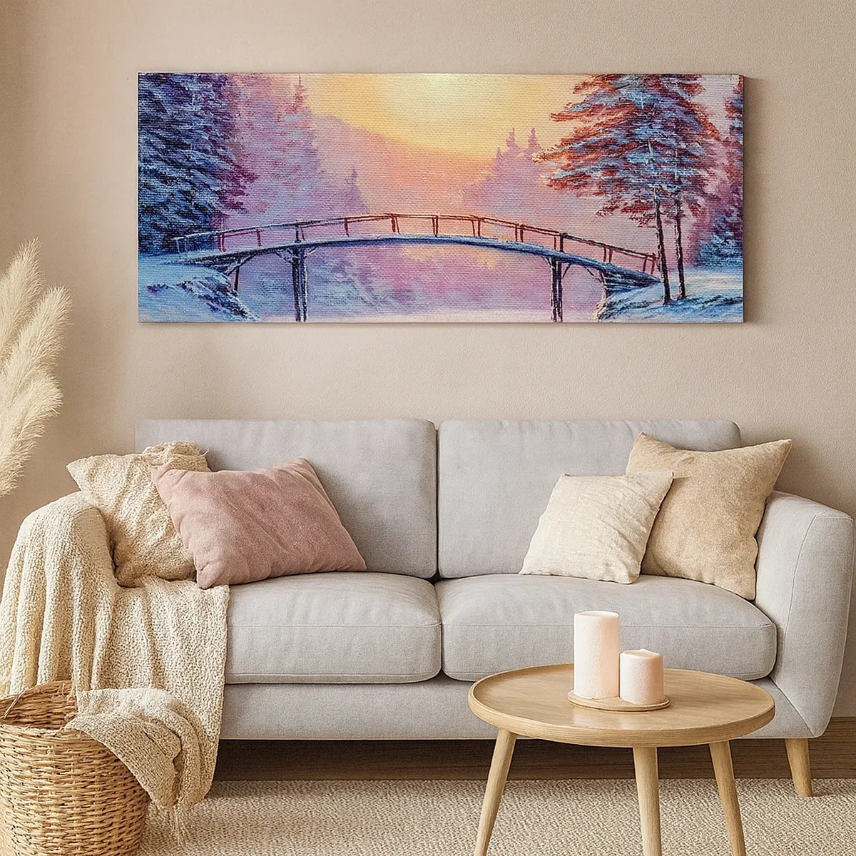 Obraz na plátně - Čtyři roční období - zima - 30x30 cm