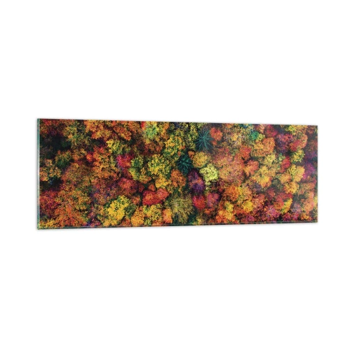 Obraz na skle - Kytice podzimních stromů - 90x30 cm