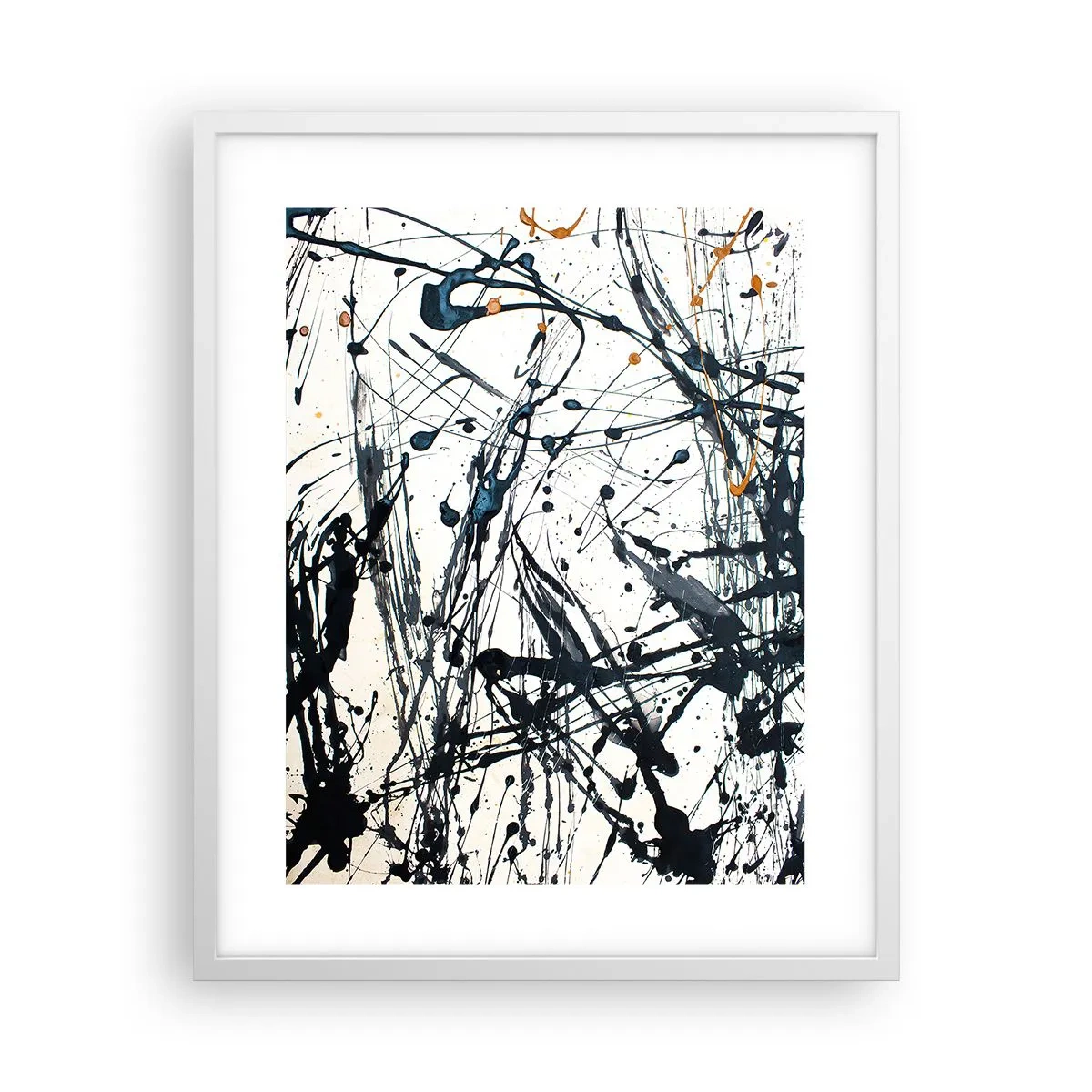 Plakát v bílém rámu - Expresionistická abstrakce - 40x50 cm