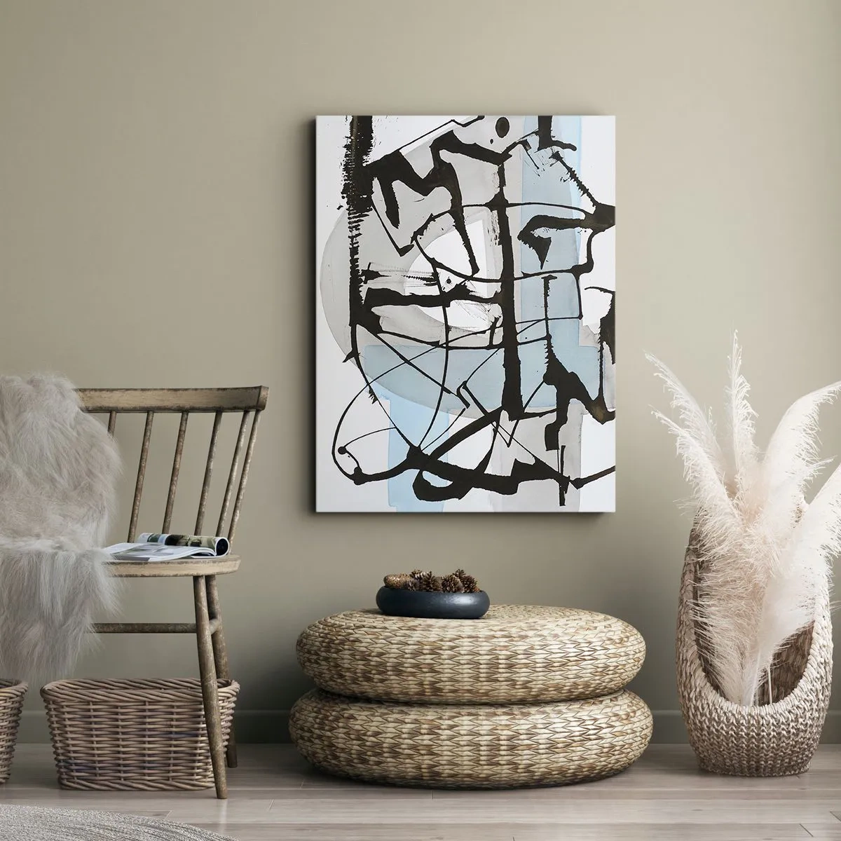 Obraz na plátně - Přesto modrá - 65x120 cm