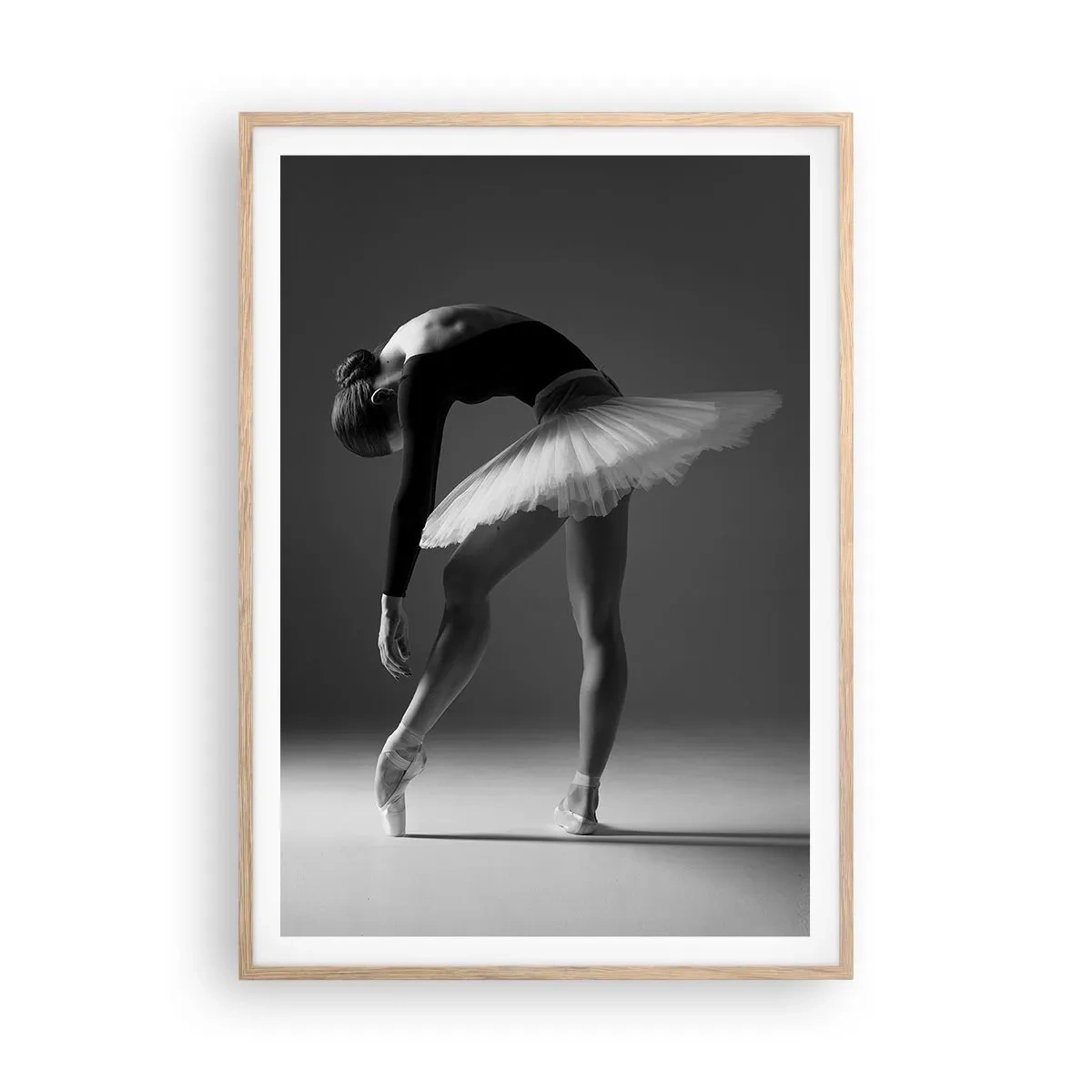 Plakát v rámu světlý dub - Bella ballerina - 70x100 cm