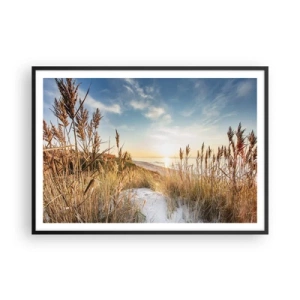 Plakát v černém rámu - Severní pláž - 100x70 cm