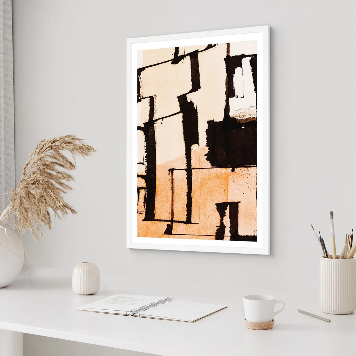 Plakát v bílém rámu - Avšak pořádek - 50x70 cm