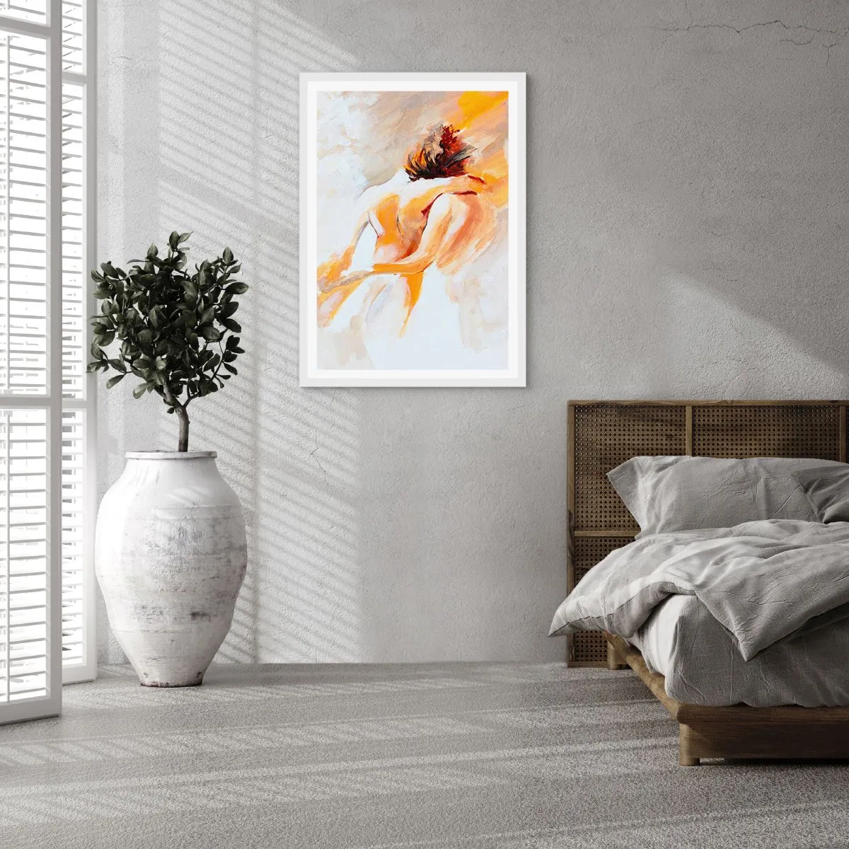 Plakát v bílém rámu - Blízkost v nebi - 61x91 cm