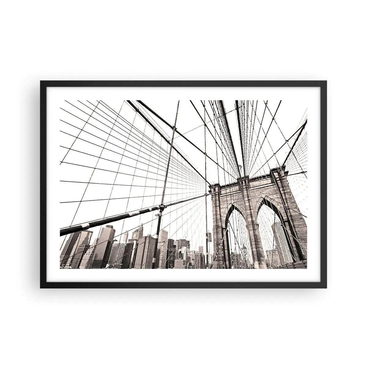 Plakát v černém rámu - Newyorská katedrála - 70x50 cm