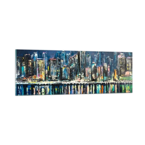 Obraz na skle - Kaskáda světel - 90x30 cm