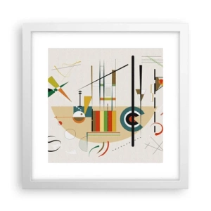 Plakát v bílém rámu - A svět se směje - 30x30 cm