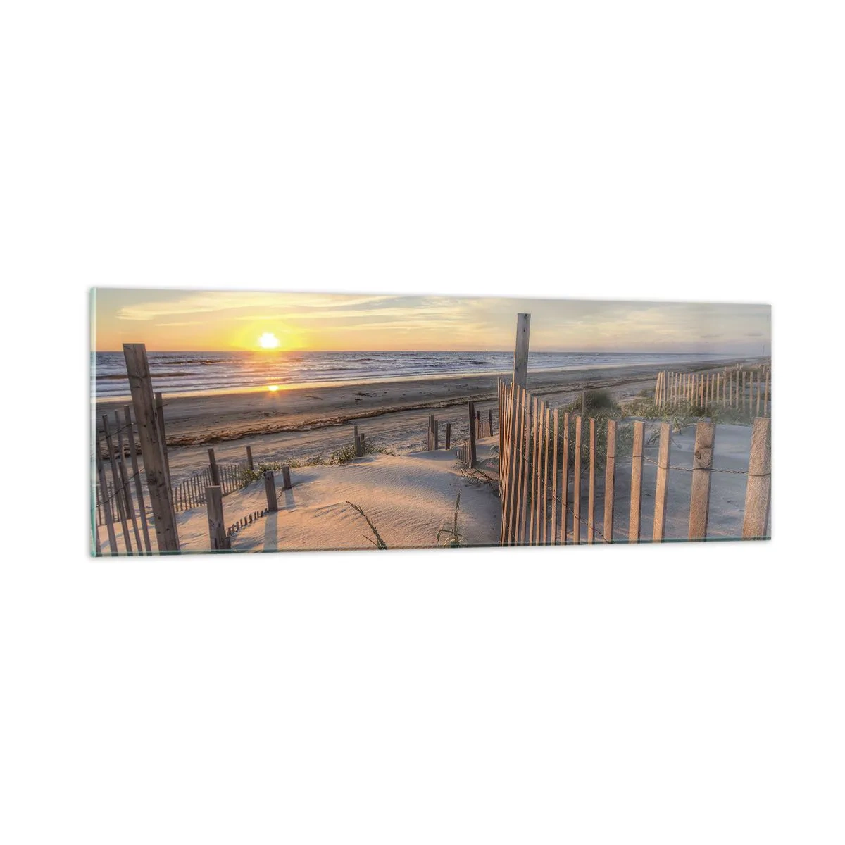 Obraz na skle - Odlesk a stín větru - 90x30 cm