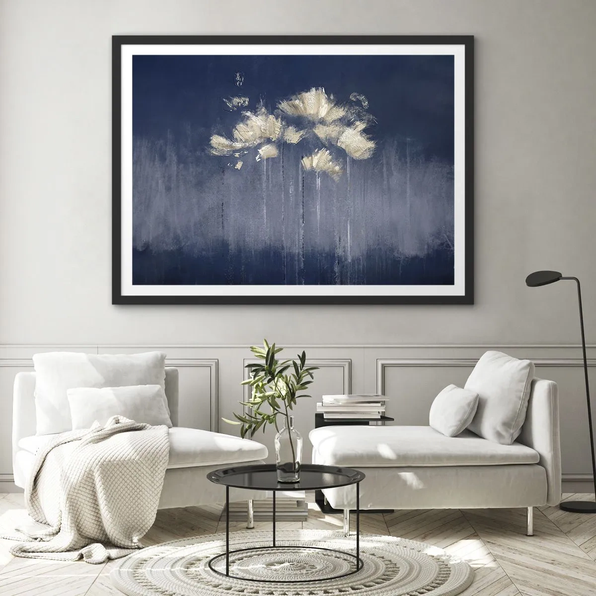 Plakát v černém rámu - Jako okvětní lístky ve větru - 70x50 cm