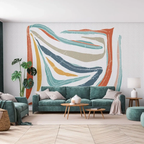 Fototapeta Standard Eco - Přátelsky usměvavá abstrakce - Boho, Kus, Moderní - 200x140 cm