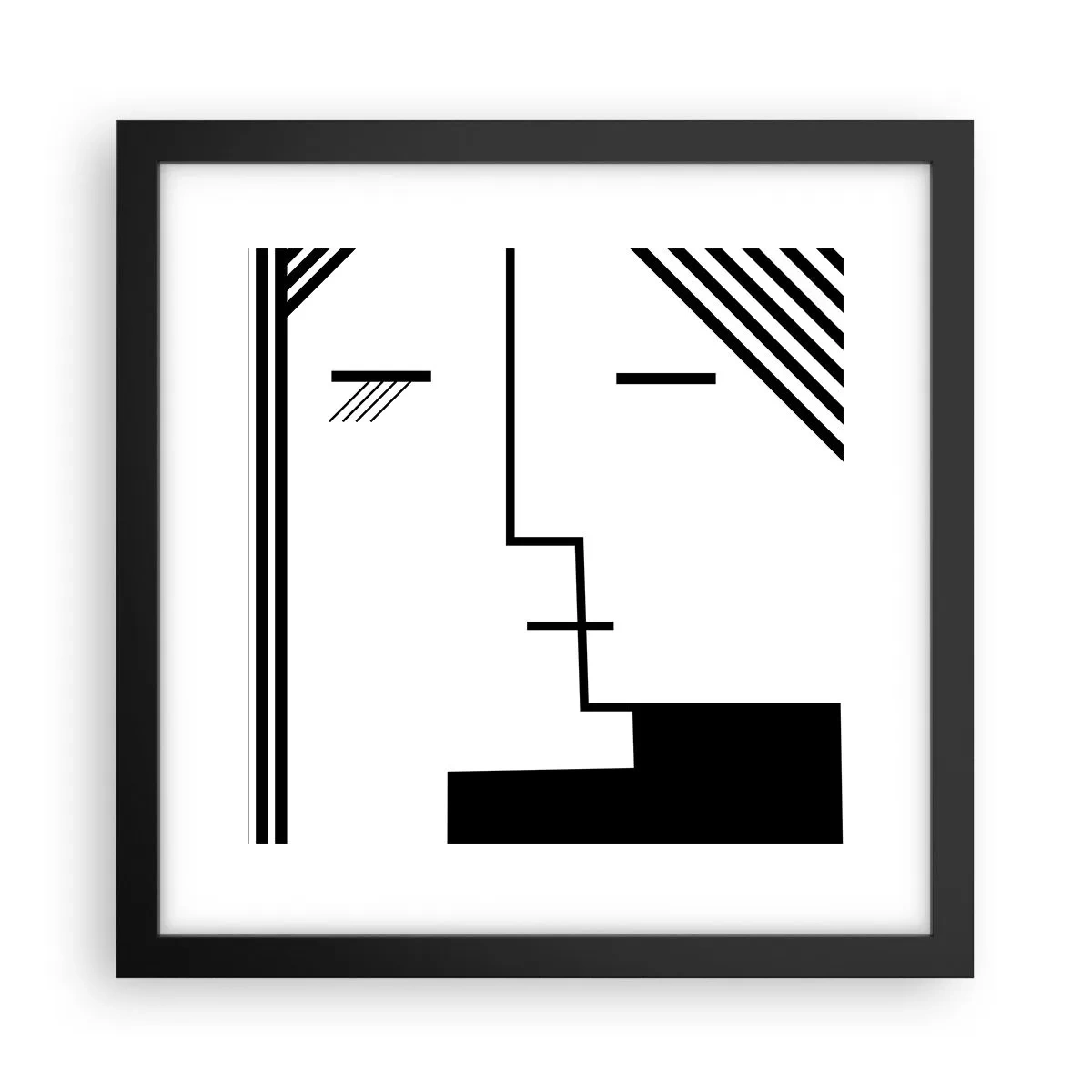 Plakát v černém rámu - Prostě polibek - 30x30 cm