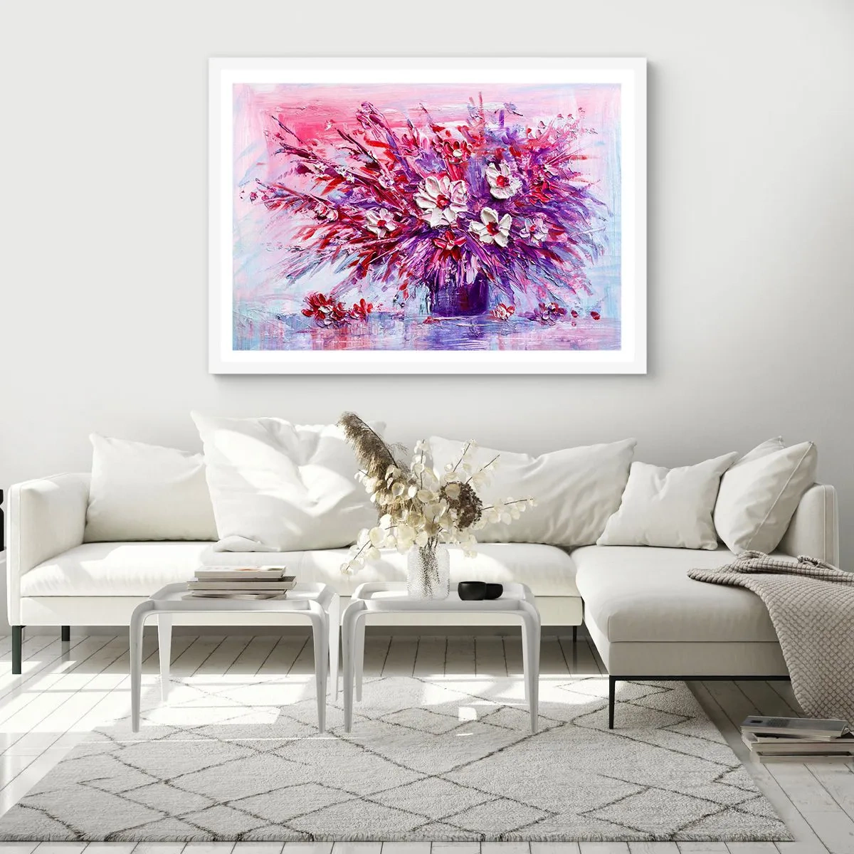 Plakát v bílém rámu - Nevinnost a vášeň  - 70x50 cm