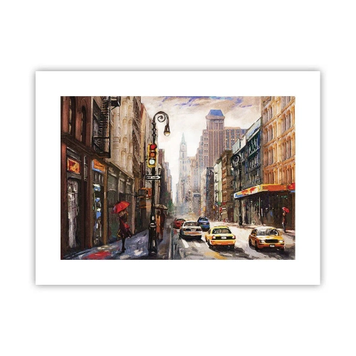 Plakát - New York – barevný i v dešti - 40x30 cm