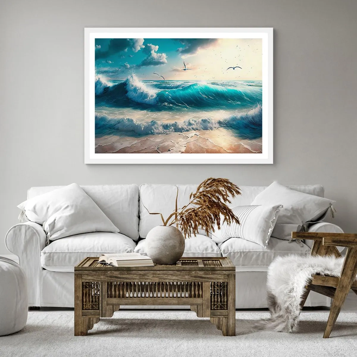 Plakát v bílém rámu - Šustění jen pro tebe - 40x40 cm