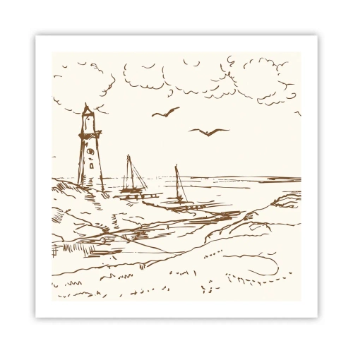 Plakát - Náčrt letních vzpomínek - 60x60 cm