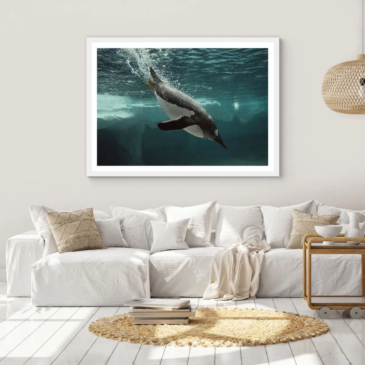 Plakát v bílém rámu - Vítejte v mém světě - 70x50 cm