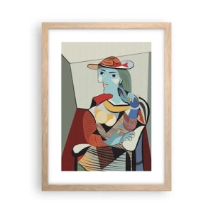 Plakát v rámu světlý dub - Očima Picassa - 30x40 cm