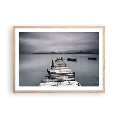 Plakát v rámu světlý dub - Zítra můžeš vyrazit - 70x50 cm