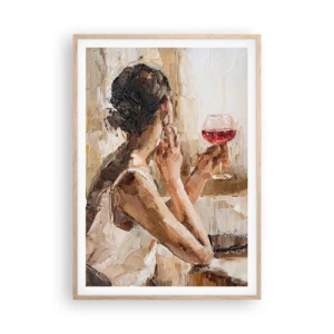 Plakát v rámu světlý dub - Chuť dobré chvíle - 70x100 cm