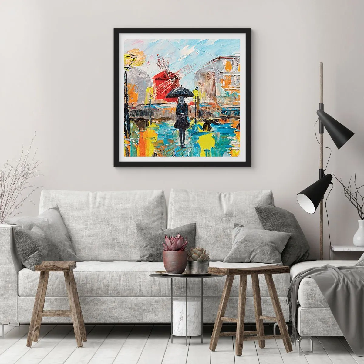 Plakát v černém rámu - Pařížské legendy - 50x50 cm