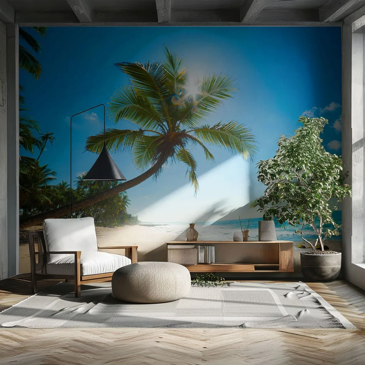 Fototapeta Premium Sand - Nikomu neukazovat - Krajina, Pláž, Kokosová palma - 350x256 cm