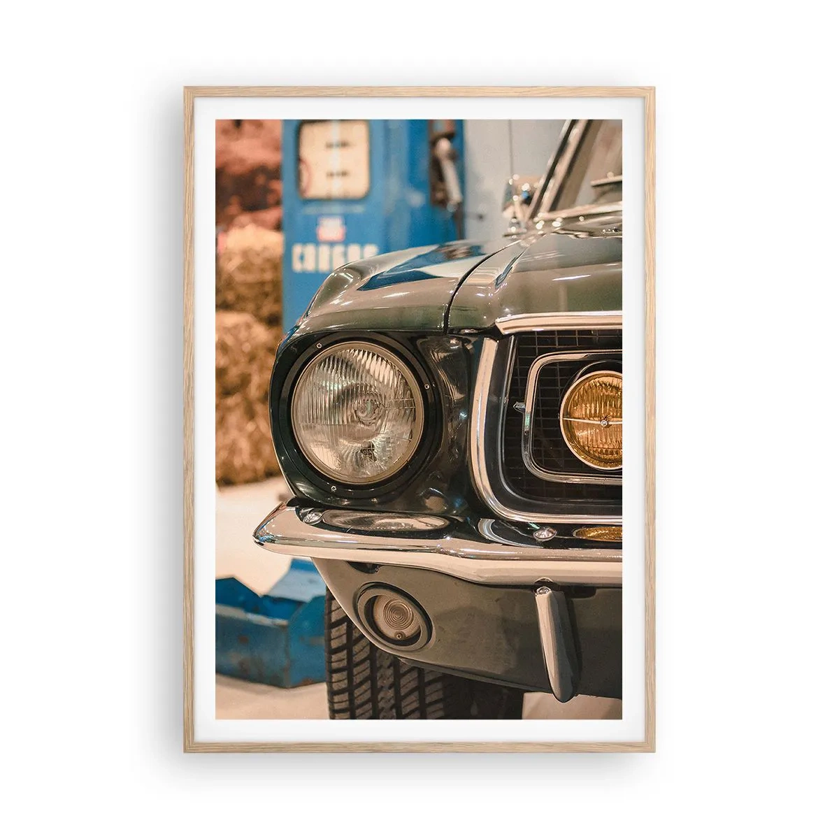 Plakát v rámu světlý dub - Setkání s legendou - 70x100 cm