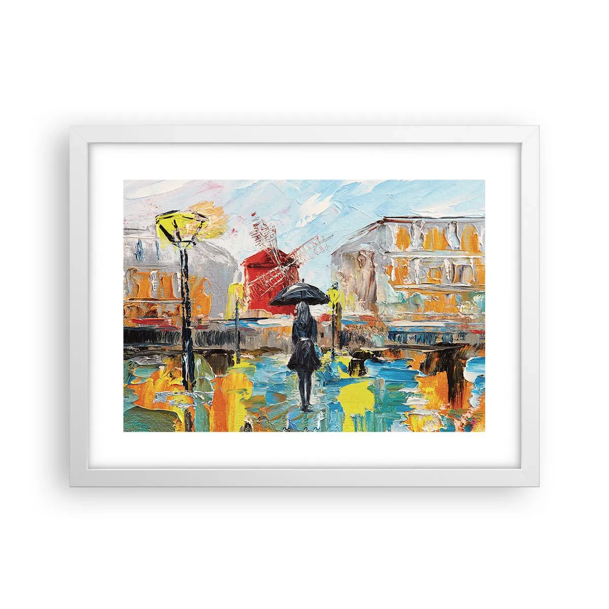 Plakát v bílém rámu - Pařížské legendy - 40x30 cm