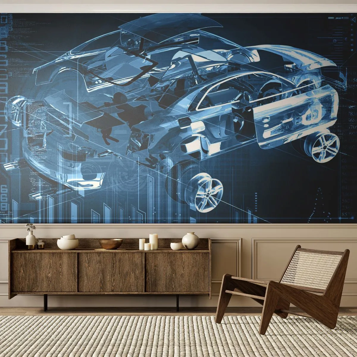 Fototapeta Samolepicí Deluxe Sticker - Inženýrská anatomie - Automobilový průmysl, Auto, Pojem - 250x175 cm