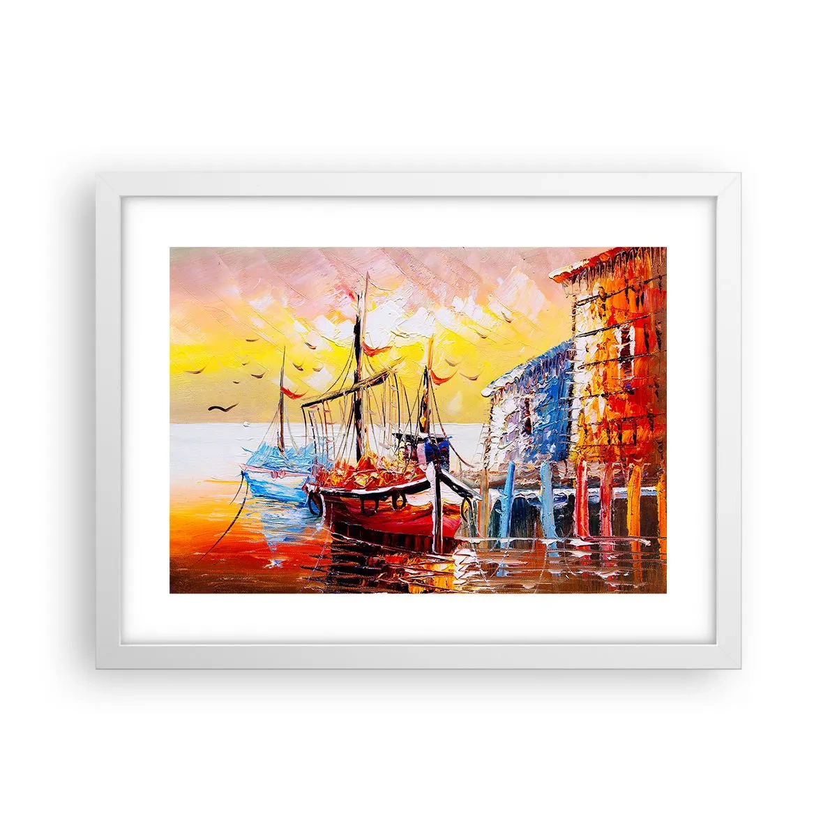 Plakát v bílém rámu - Šťastný návrat - 40x30 cm