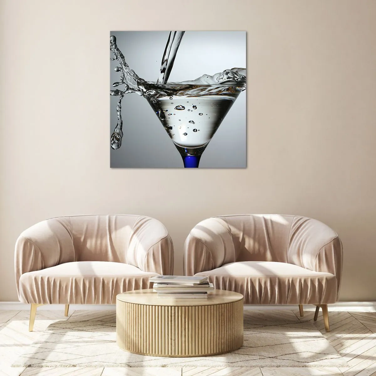 Obraz na skle - Nad okrajem poháru - 60x60 cm