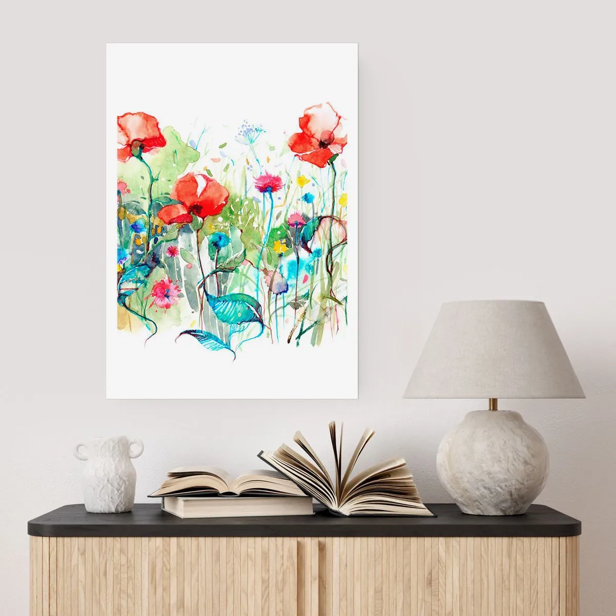 Plakát - Kvetoucí louka v květnu - 30x40 cm