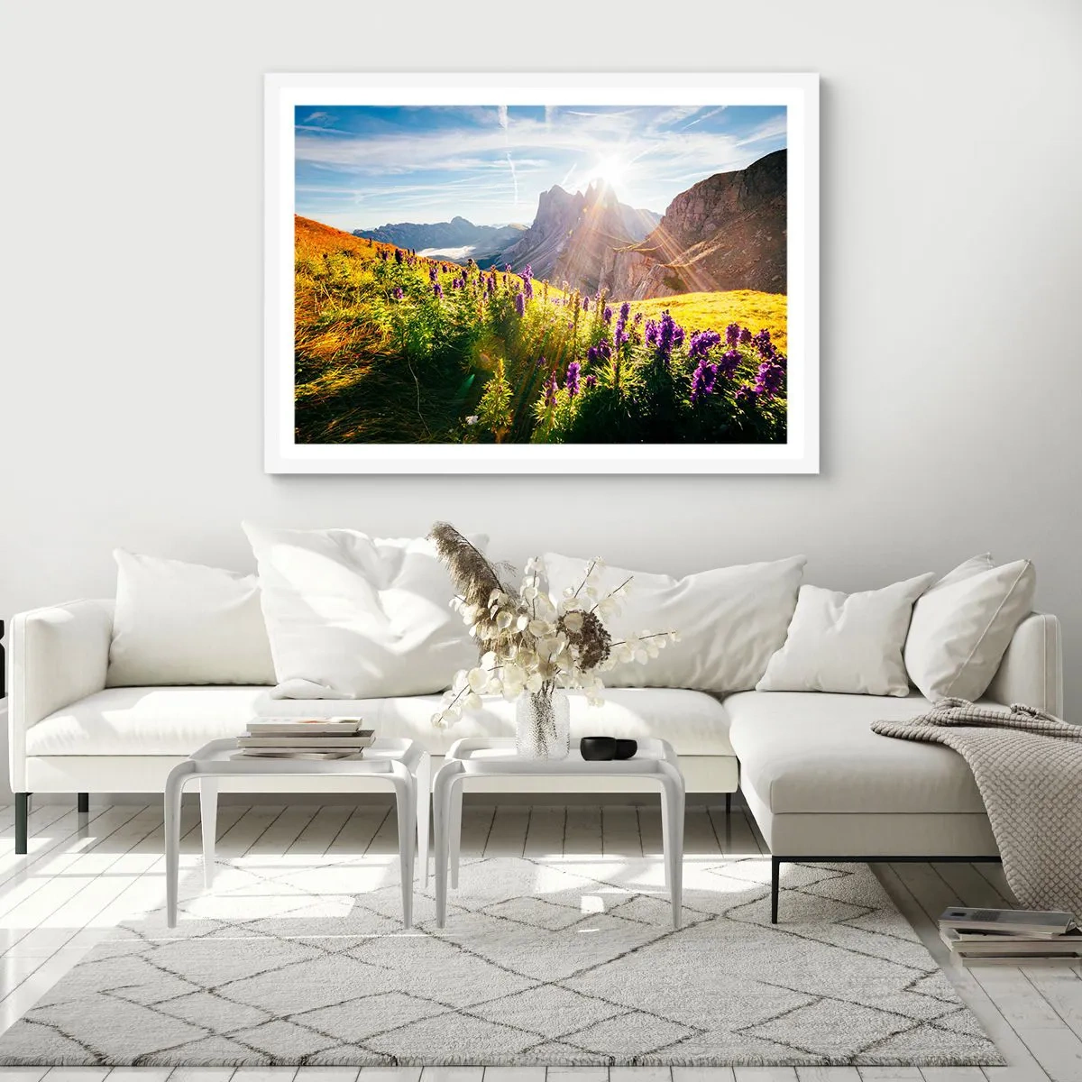 Plakát v bílém rámu - Tajemný život bylin - 40x30 cm