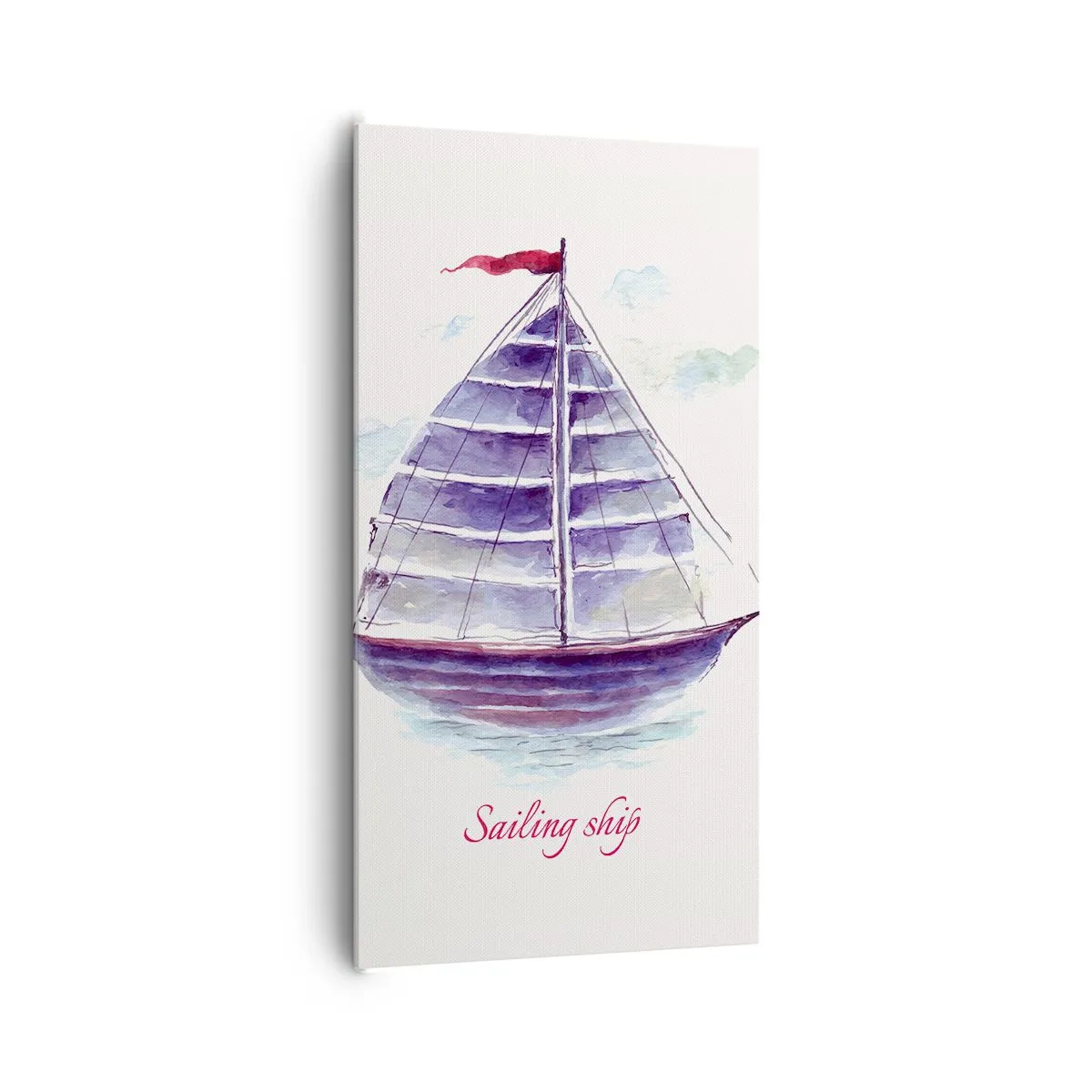 Obraz na plátně - Napnuté plachty a klidná voda - 65x120 cm