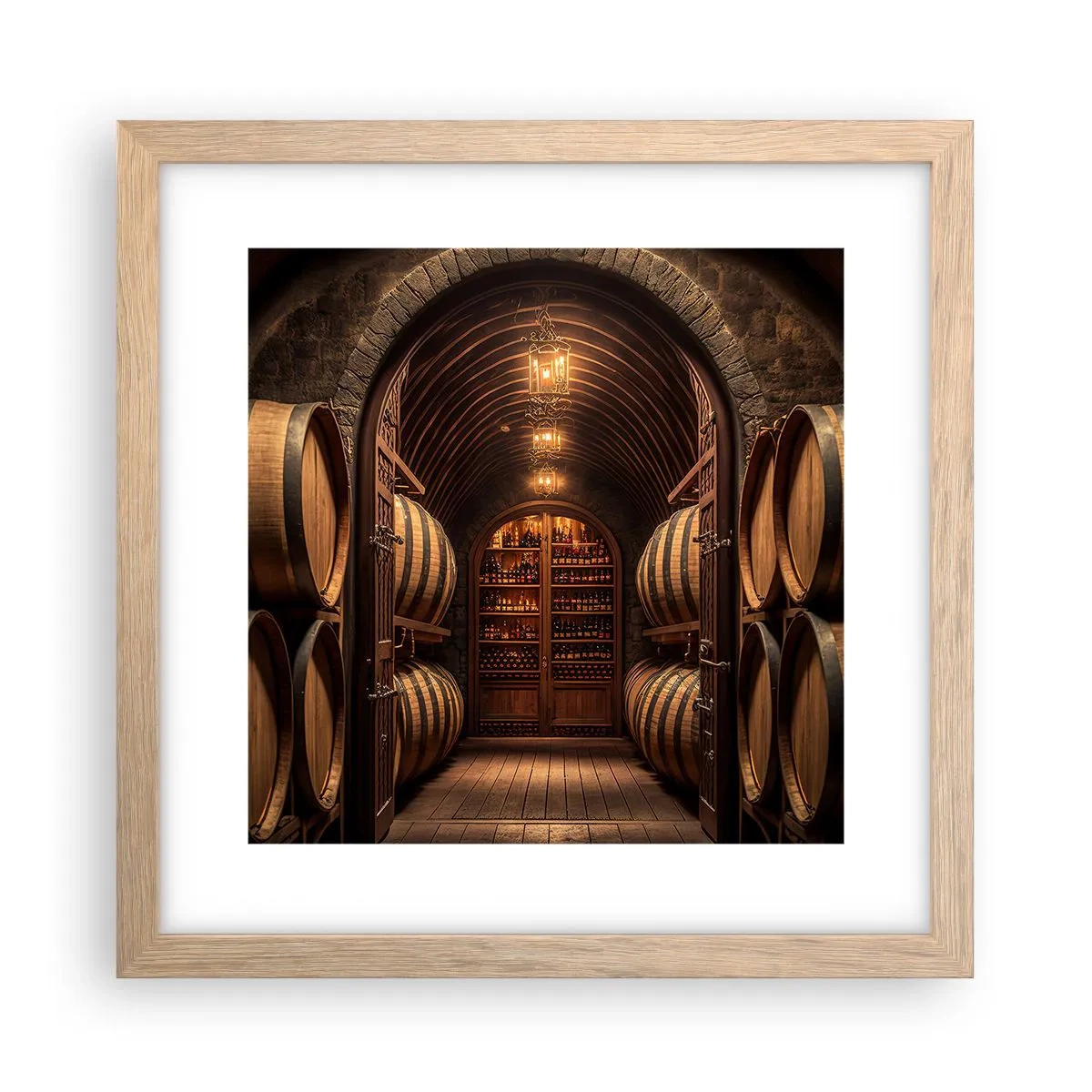 Plakát v rámu světlý dub - Nádherný sklep - 30x30 cm