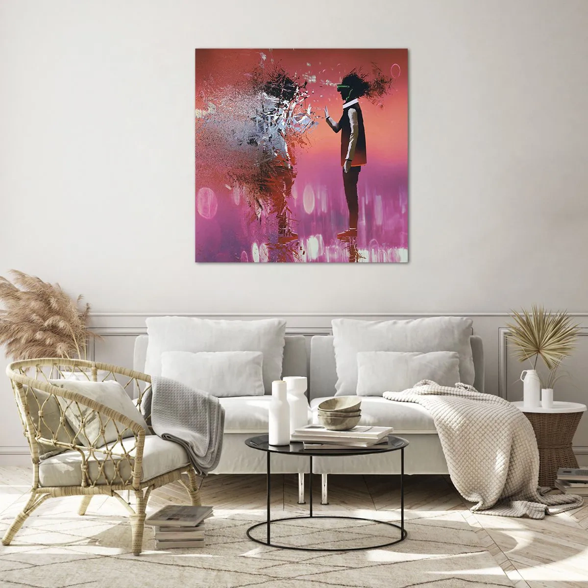 Obraz na skle - Lze nahlédnut do sebe? - 40x40 cm