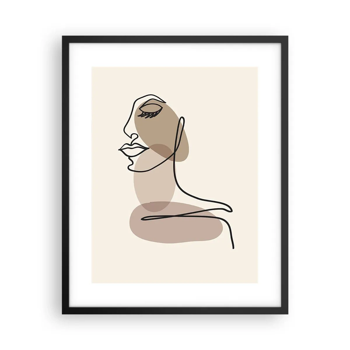 Plakát v černém rámu - Při poslechu samé sebe - 40x50 cm