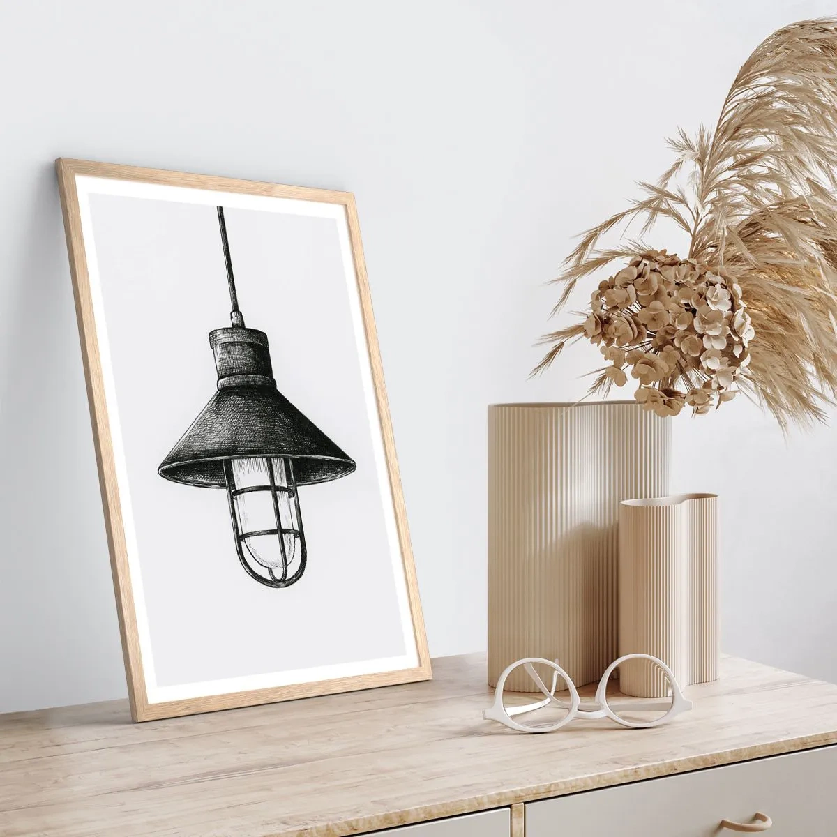 Plakát v rámu světlý dub - Jako před lety… - 61x91 cm