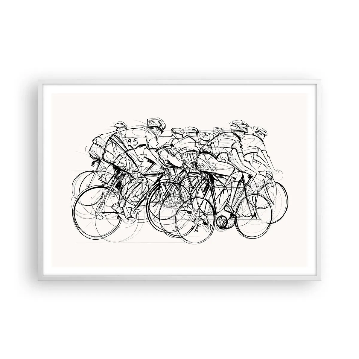 Plakát v bílém rámu - Společně v týmu - 100x70 cm