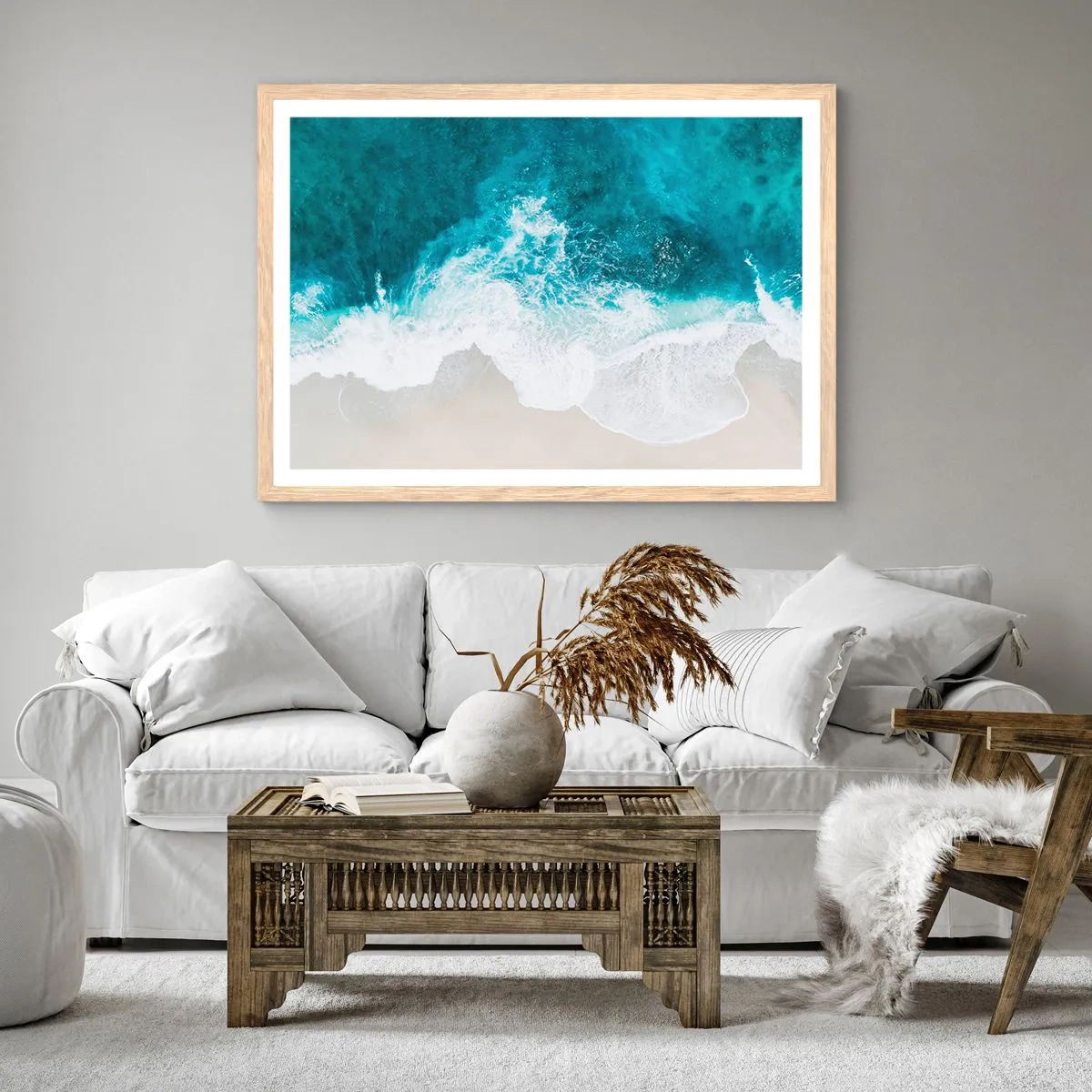 Plakát v rámu světlý dub - Přirozené pohlazení - 70x50 cm