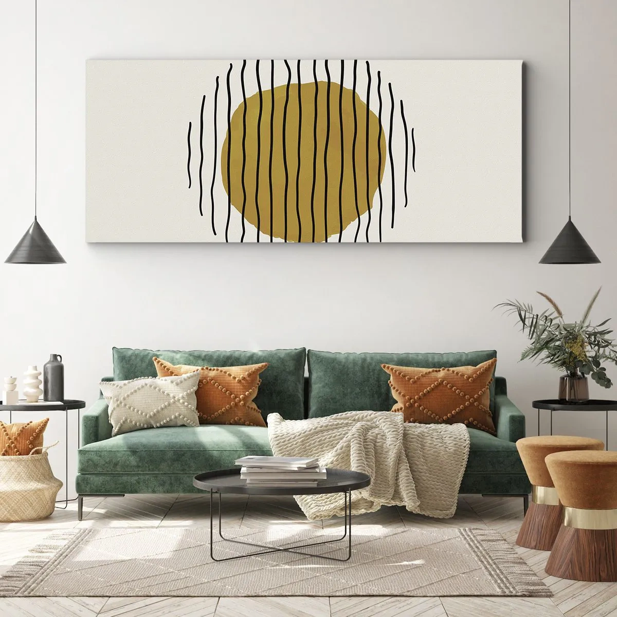 Obraz na plátně - Abstrakce chvějící se žárem - 160x50 cm